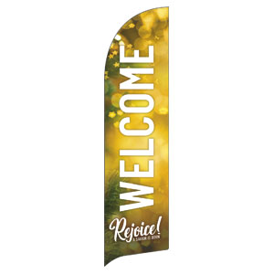 Rejoice Pine Flag Banner