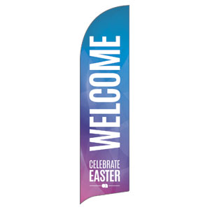 Bright Gradient Easter Flag Banner