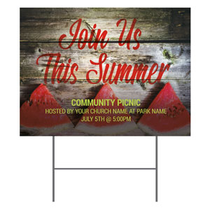 Summer Watermelon Events 18"x24" YardSigns