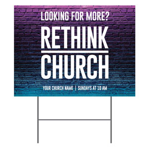 Rethink Church Bricks 18"x24" YardSigns