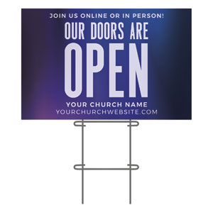 Aurora Lights Doors Are Open 36"x23.5" Large YardSigns