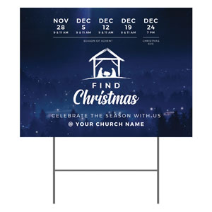 Find Christmas 18"x24" YardSigns