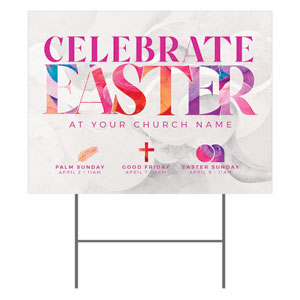 Celebrate Easter Colors 18"x24" YardSigns