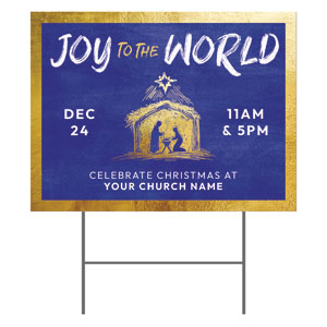 Joy to the World Nativity 18"x24" YardSigns