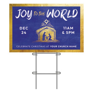 Joy to the World Nativity 36"x23.5" Large YardSigns