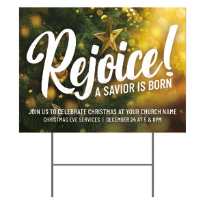 Rejoice Pine 18"x24" YardSigns