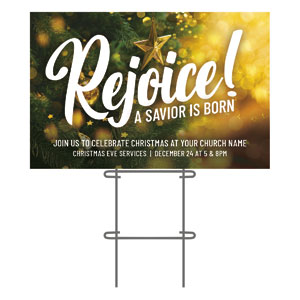 Rejoice Pine 36"x23.5" Large YardSigns