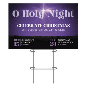 O Holy Night Star 36"x23.5" Large YardSigns