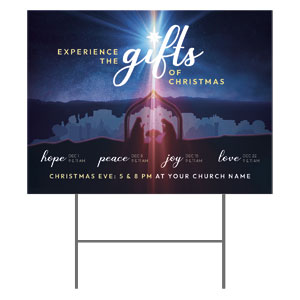 Experience the Gifts of Christmas 18"x24" YardSigns