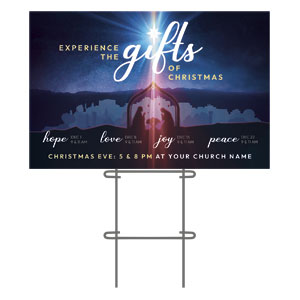 Experience the Gifts of Christmas 36"x23.5" Large YardSigns