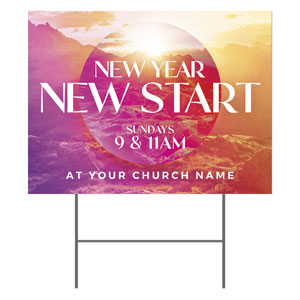 New Year New Start 18"x24" YardSigns