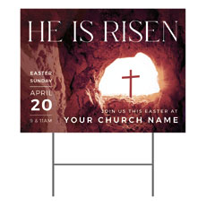 He Is Risen Tomb Cross 