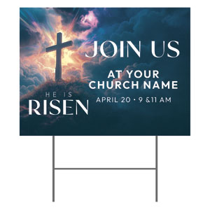 Easter He Is Risen 18"x24" YardSigns